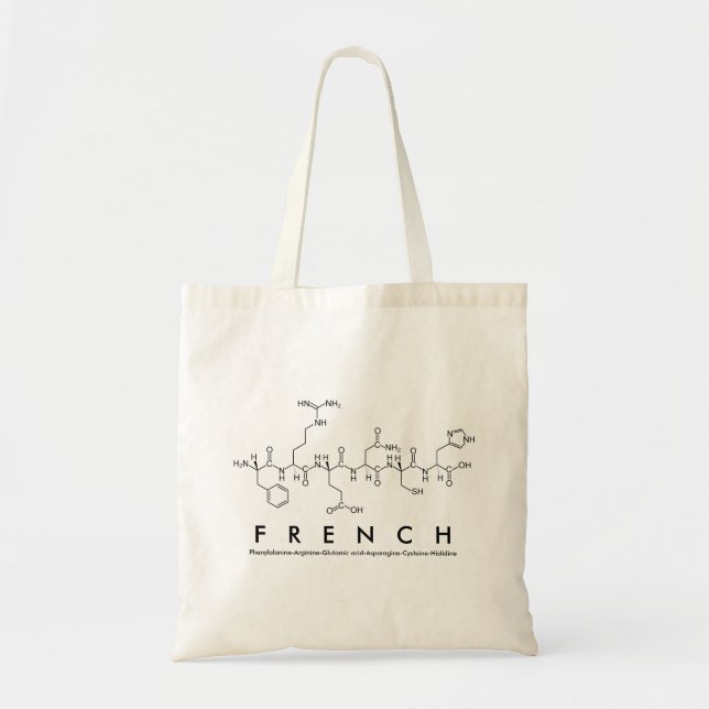 Sac de nom de peptide français (Devant)
