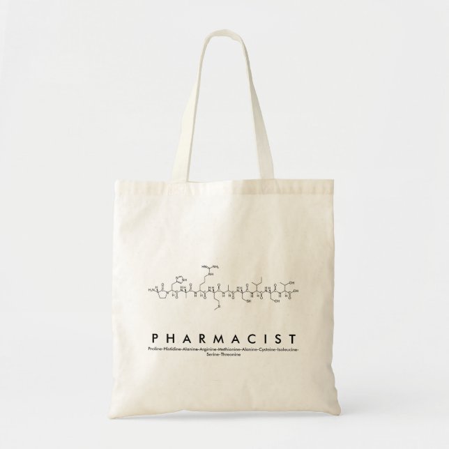 Sac de nom du peptide pharmaciste (recto-verso) (Devant)