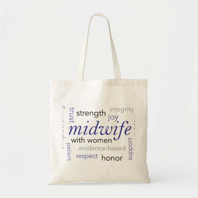sac de nuage de mot de sage-femme (Devant)