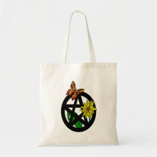 Sac de pentagramme de papillon et de fleur