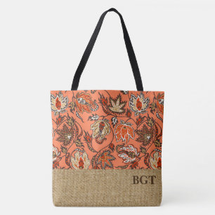 Sac de plage à monogramme tropical hawaïen Protea 