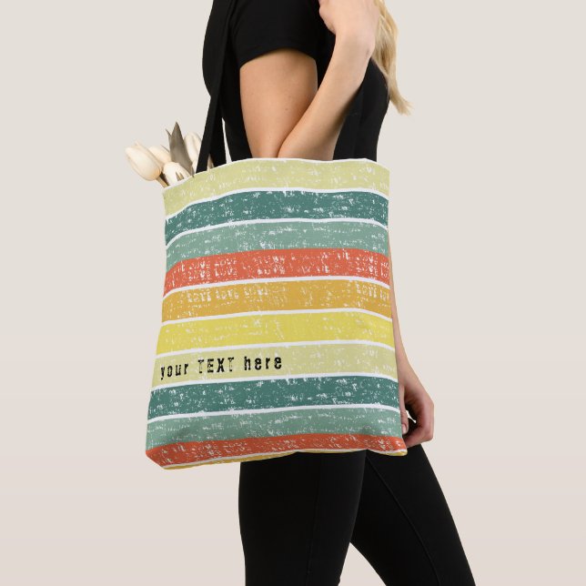 Sac de plage Customisé à bande rétro (De près)