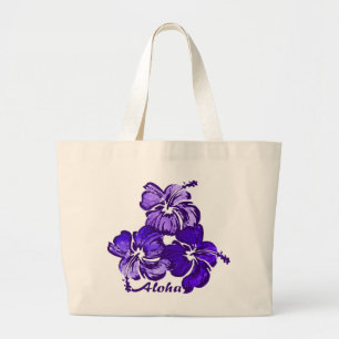 Sac de plage de ketmie d'aquarelle