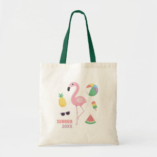 Sac de plage tendance été rose flamant Luau filles