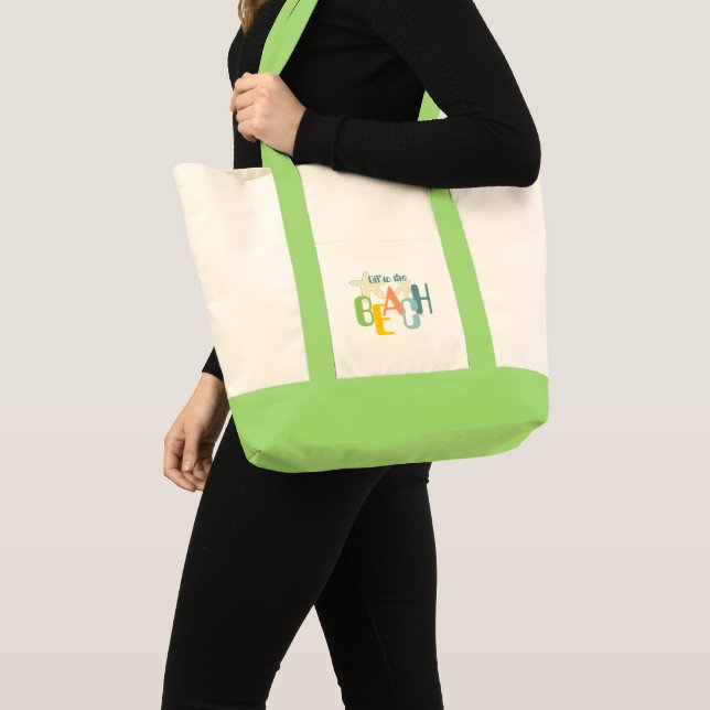 Sac de plage (vert citron) (Devant (produit))