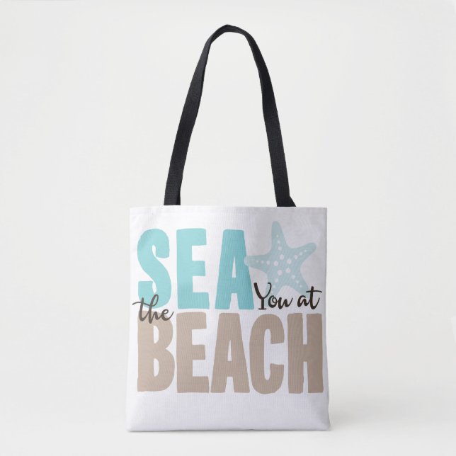 Sac de plage - voyez-vous à la plage - étoiles de (Devant)