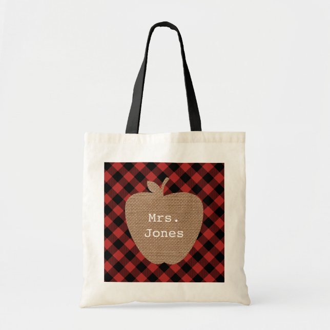 Sac de professeur d'Apple de plaid de Buffalo (Devant)