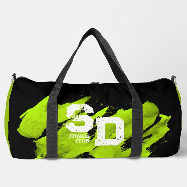 Sac de remise en forme vert et noir brossé (Recto)