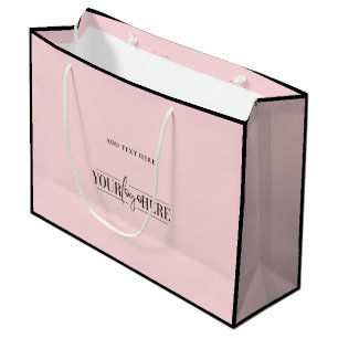Sac de shopping rose boutique de logo moderne et u