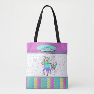 Sac de Sleepover de licorne, insertion nommée