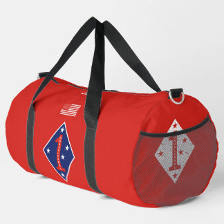 Sac De Sport 1st Marine Division Veteran Red Personalized