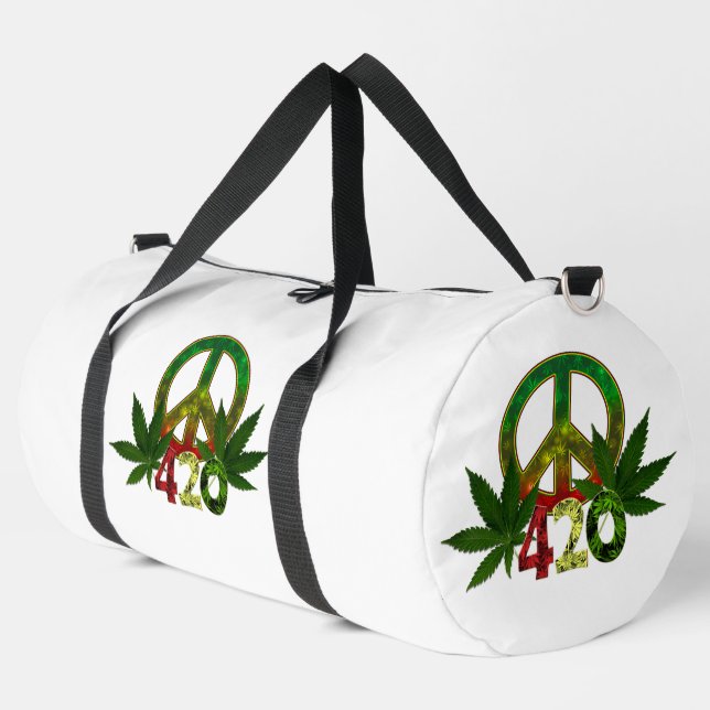 Sac De Sport 4 20 Mauvaise herbe Rasta (Coin gauche)