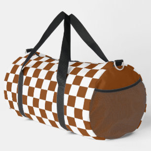 Sac De Sport à damiers Brown et blanc