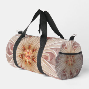 Sac De Sport Abstrait Moderne Peach Pastel Flower Fractal Art