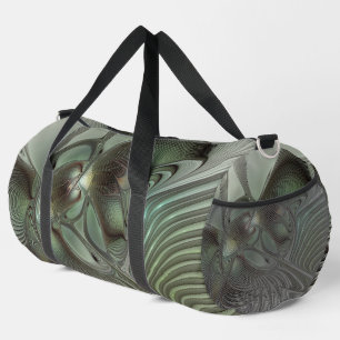Sac De Sport Abstrait Olive Sage Green Grey Fractal Art Imagina