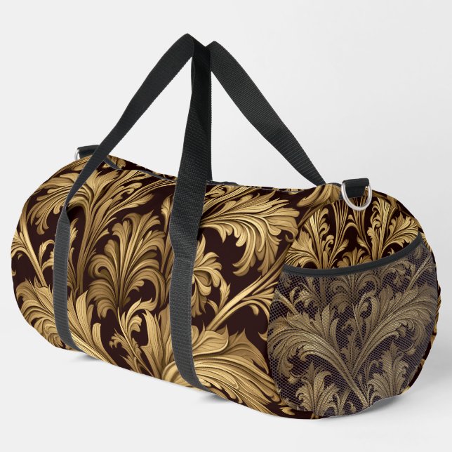 Sac De Sport Acanthus Feuille (Ancien Ton Or) Grand (Coin droit)