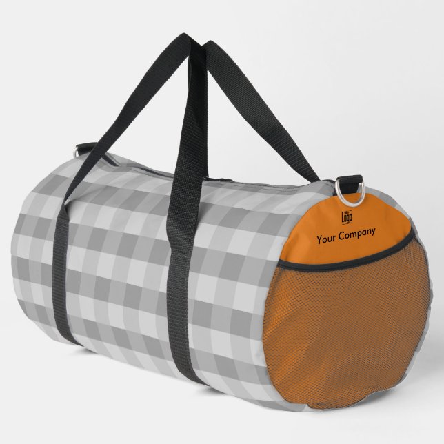 Sac De Sport Accents d'orange gris Motif Pixel promotionnels (Coin droit)