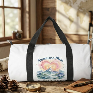 Sac De Sport Adventure Mom Watercolor Mountain Tote