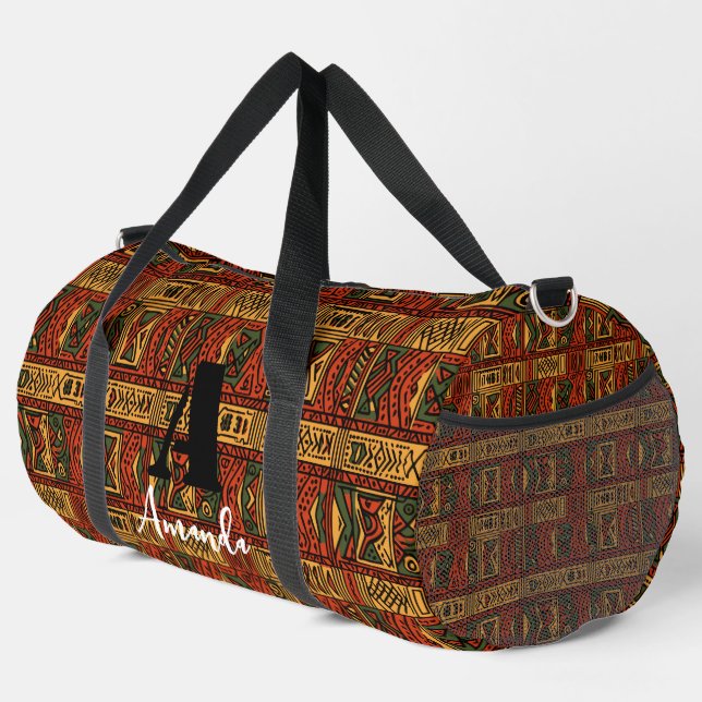 Sac De Sport Afrique Amhara Éthiopie Motif ethnique géométrique (Coin droit)