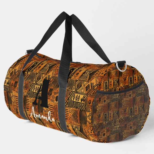 Sac De Sport Afrique Amhara Éthiopie Motif ethnique géométrique (Coin droit)