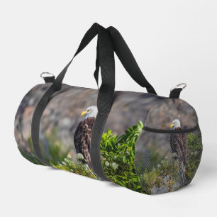 Sac De Sport Aigle bald assis sur le rocher