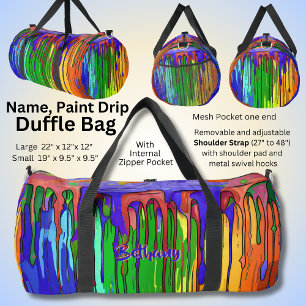 Sac De Sport Ajouter le nom Paint Drives Blue Green Orange