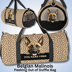 Sac De Sport Ajouter Nom Du Chien Votre Nom, Malinois Belge