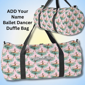 Sac De Sport Ajouter un nom, Aqua Apricot Dancing Ballerina on 