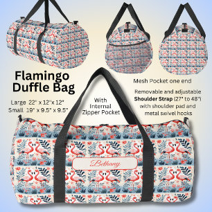 Sac De Sport Ajouter un nom Flamant rose rose