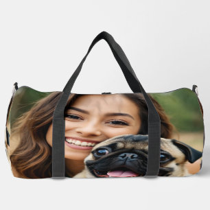 Sac De Sport Ajouter une photo de Pug Personnaliser Personnalis