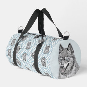 Sac De Sport Alaskan Klee Kai AKK Husky Peinture Cute Chien Art