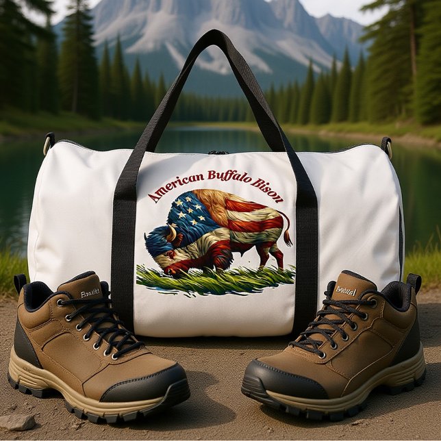 Sac De Sport American Buffalo Bison Proudly Patriotic (Créateur téléchargé)