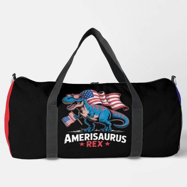 Sac De Sport Amerisaurus Rex Patriotic Dinosaur  (Recto)