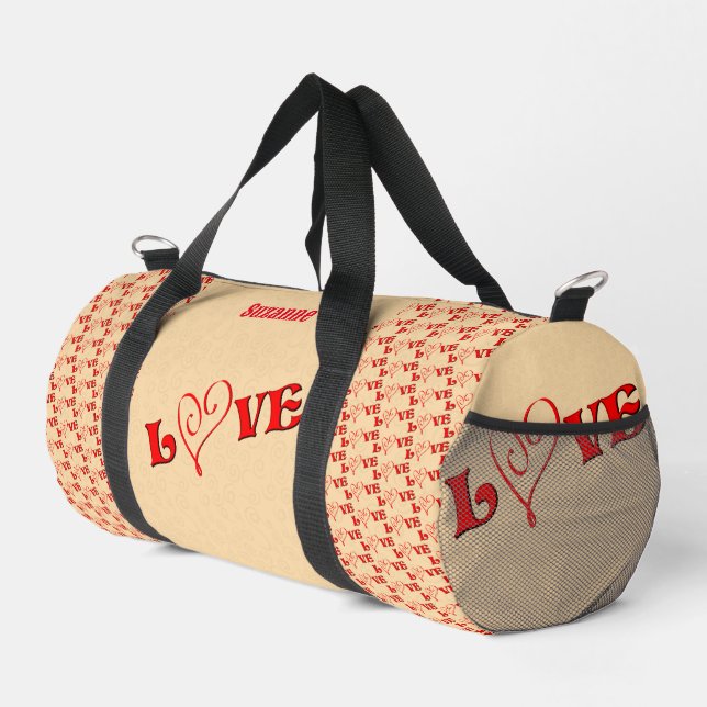 Sac De Sport Amour Avec Un Coeur Personnalisé (Coin droit)