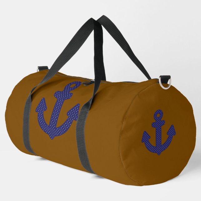 Sac De Sport Ancre bleue Brown (Coin gauche)