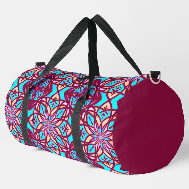 Sac De Sport Ancre Fleur Mandala Motif (Coin gauche)