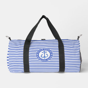 Sac De Sport Ancre nautique bleu marine Personnalisé