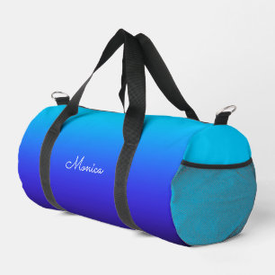 Sac De Sport Aqua Blue Indigo et Black Ombre