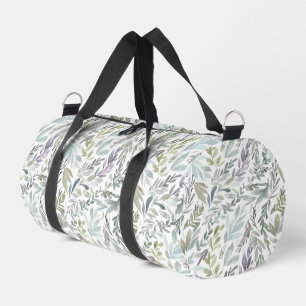 Sac De Sport Aquarelle botanique bleu vert