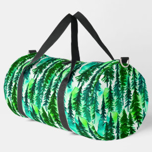 Sac De Sport Aquarelle de la forêt de pins de montagne
