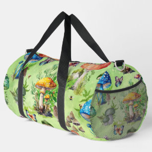 Sac De Sport Aquarelle Whimsical Mushroom Garden