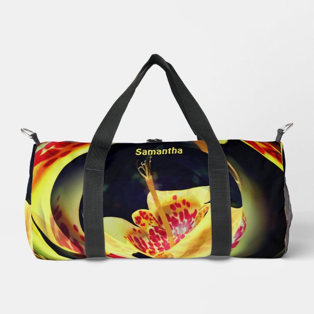Sac De Sport Art Abstrait Lily tacheté Personnalisé (Recto)