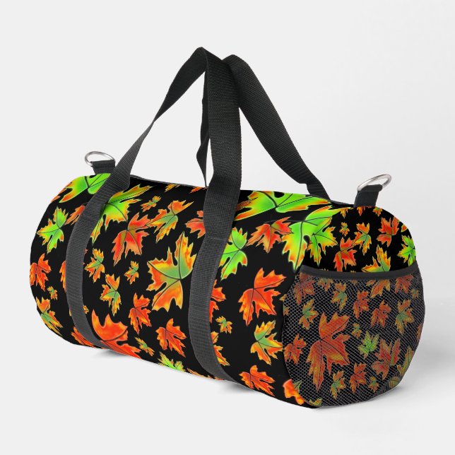 Sac De Sport Automne rouge orange feuille érable feuille (Coin droit)
