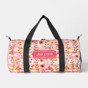 Sac De Sport Ava Leigh rose et orange aquarelle Floral