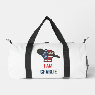 sac de sport avec la phrase « Je suis Charlie »