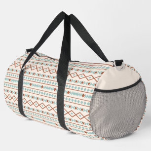 Sac De Sport Aztec Formes Motif rouille crème Turquoise