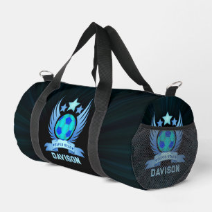 Sac De Sport Balle de Football Bleu Néon Cadeaux de Sport Coo