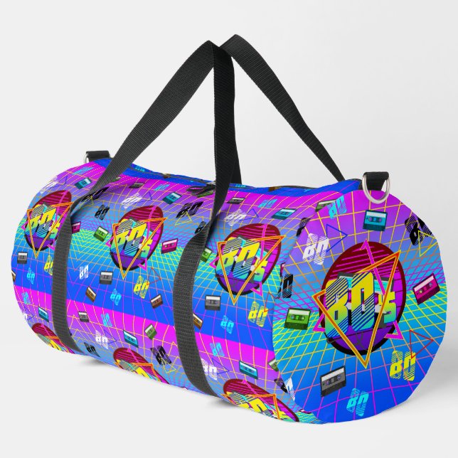 SAC DE SPORT BANDE CASSETTE RÉTRO OLD SCHOOL DES ANNÉES 80      (Coin gauche)