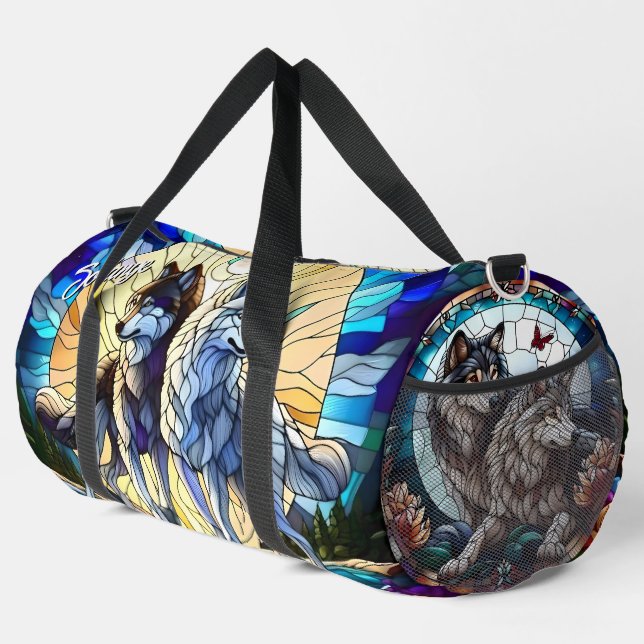 Sac De Sport Belle paire de loups (Coin droit)