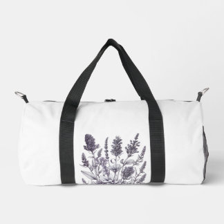 Sac De Sport Black and white flowers